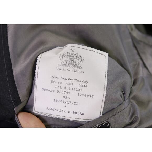 Oxxford Custom Gray Pinstripe 2-Btn Blazer Jacket Current Model 48R - Picture 9 of 10